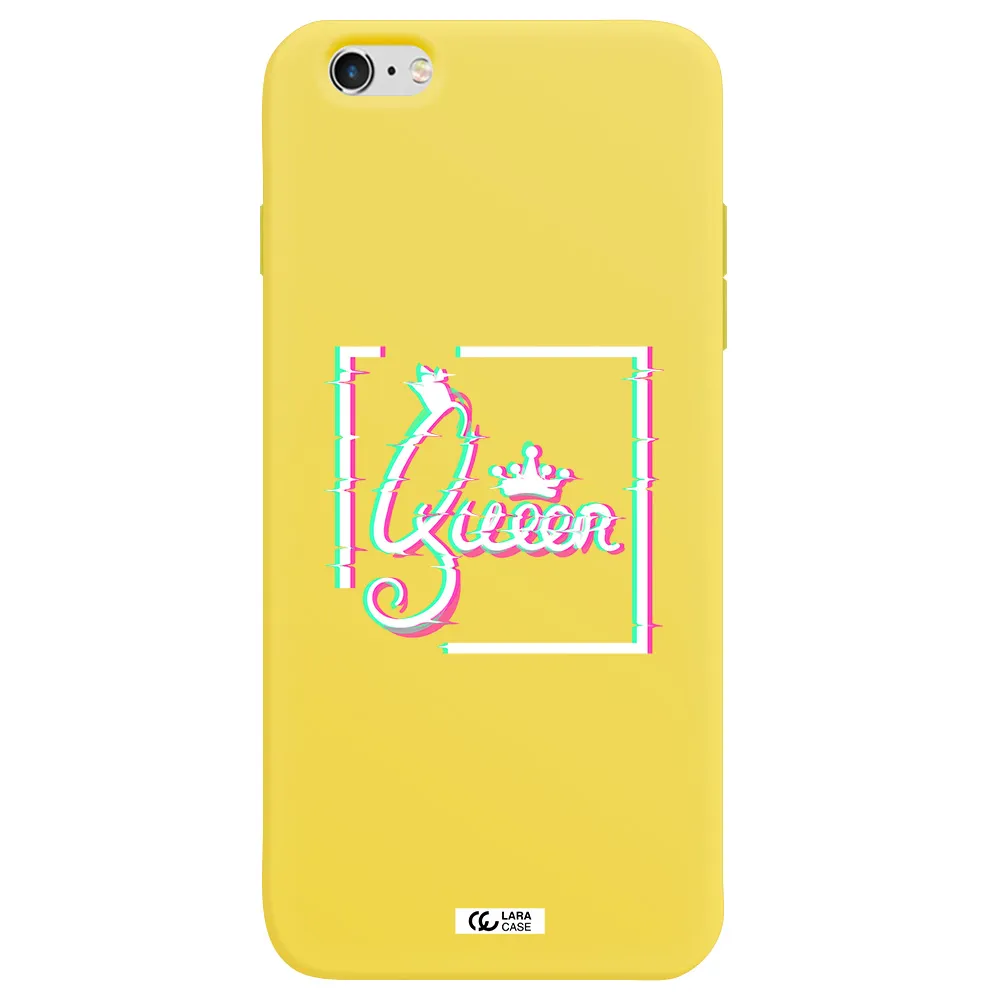 Queen Apple iPhone 6 s plus Silicone canary yellow Case