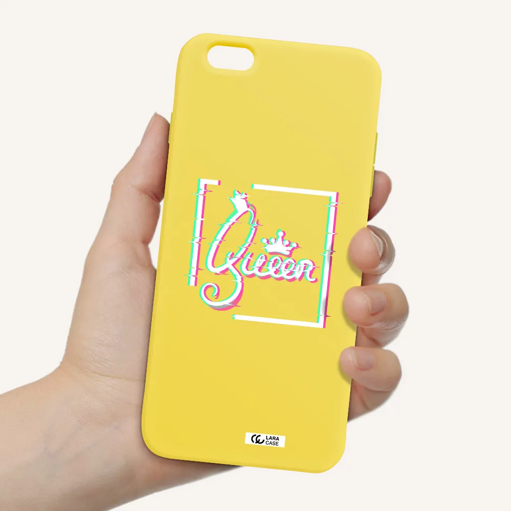 Queen Apple iPhone 6 s plus Silicone canary yellow Case