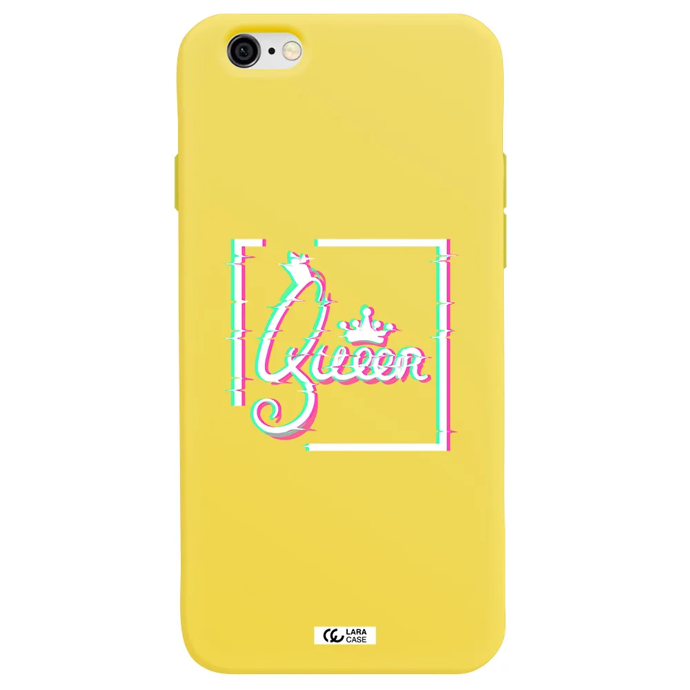 Queen Apple iPhone 6 Silicone canary yellow Case