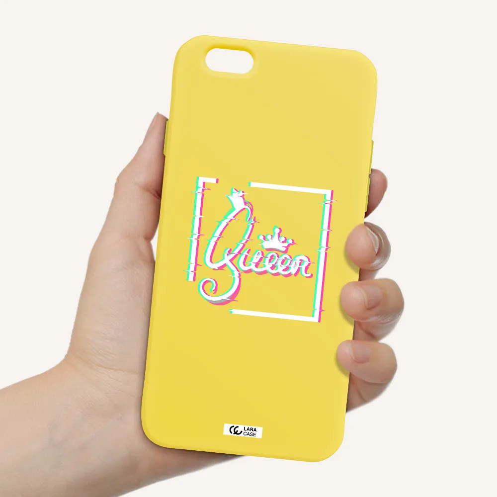 Queen Apple iPhone 6 Silicone canary yellow Case