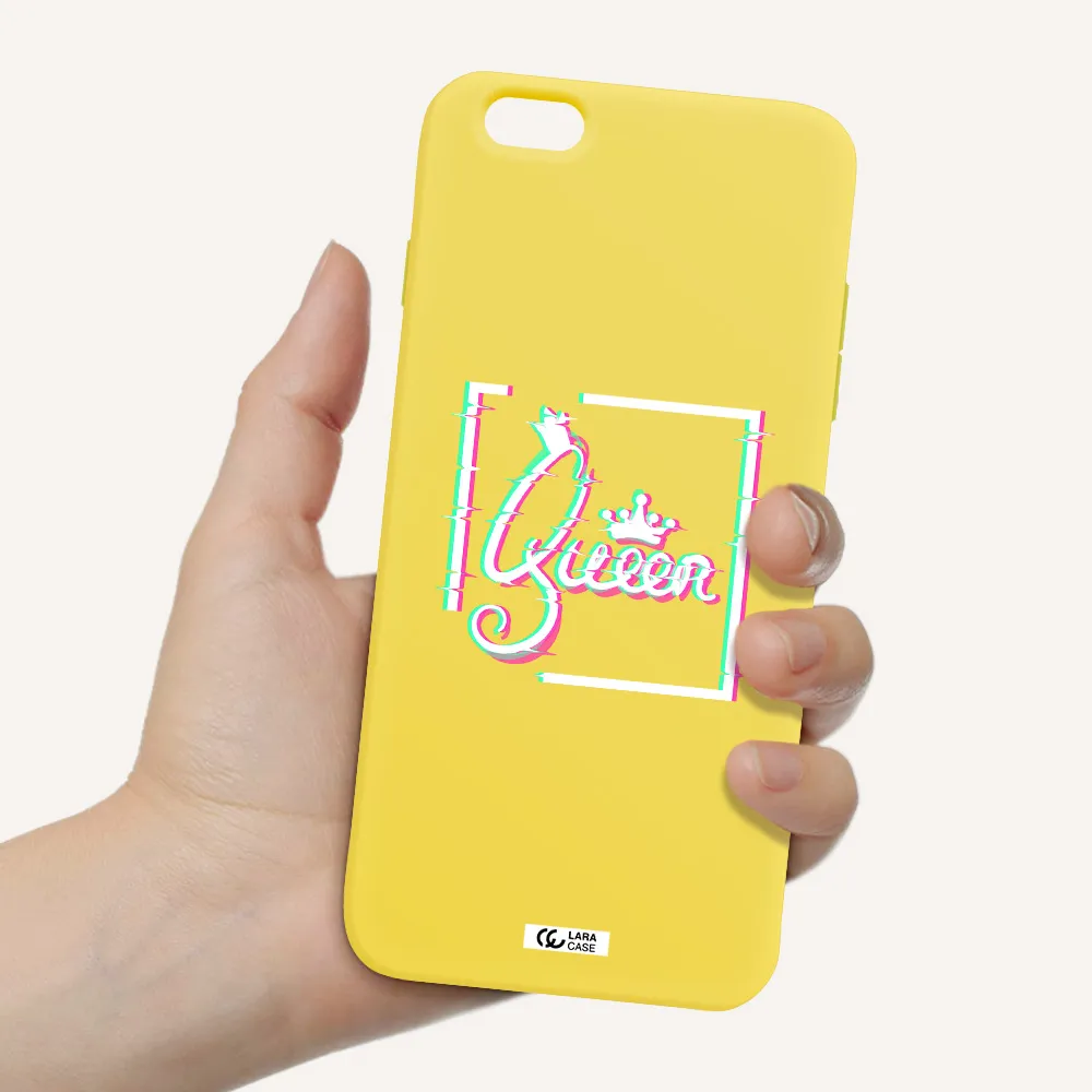 Queen Apple iPhone 6S Silicone canary yellow Case