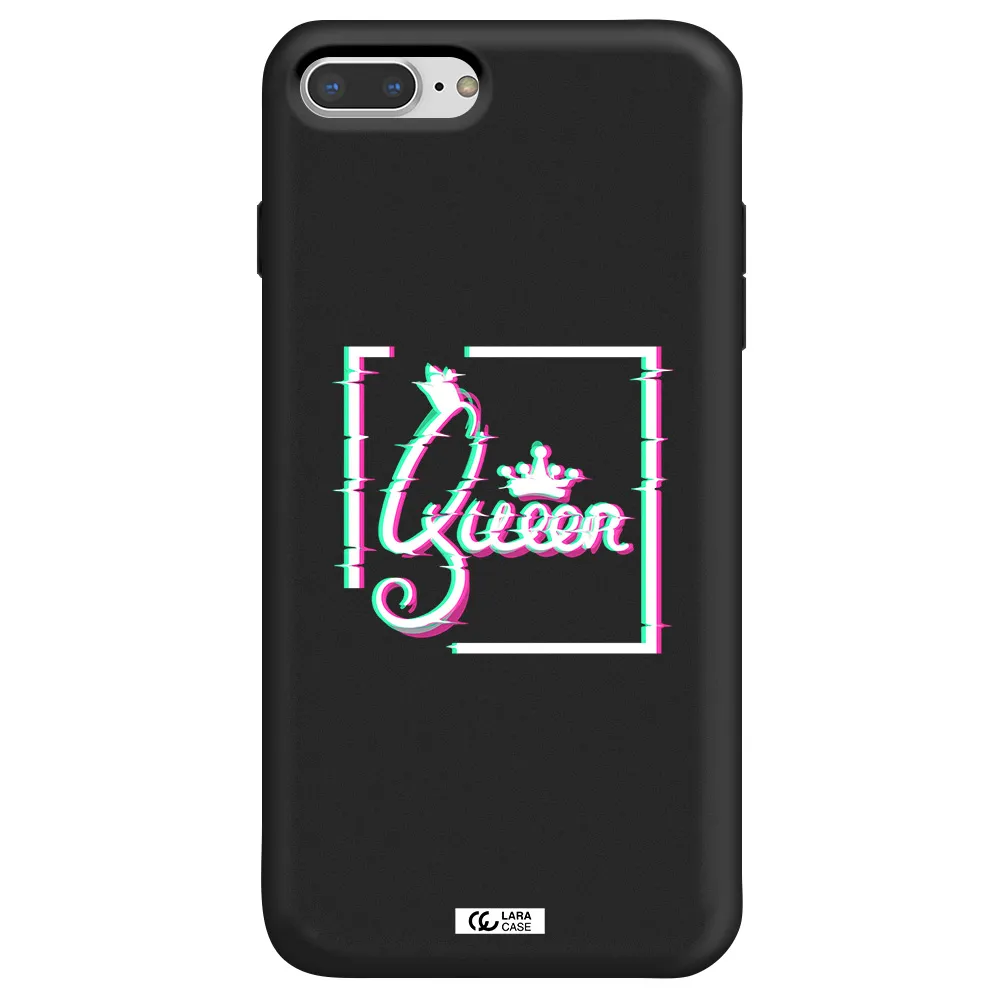 Queen Apple iPhone 8 plus Silicone black Case