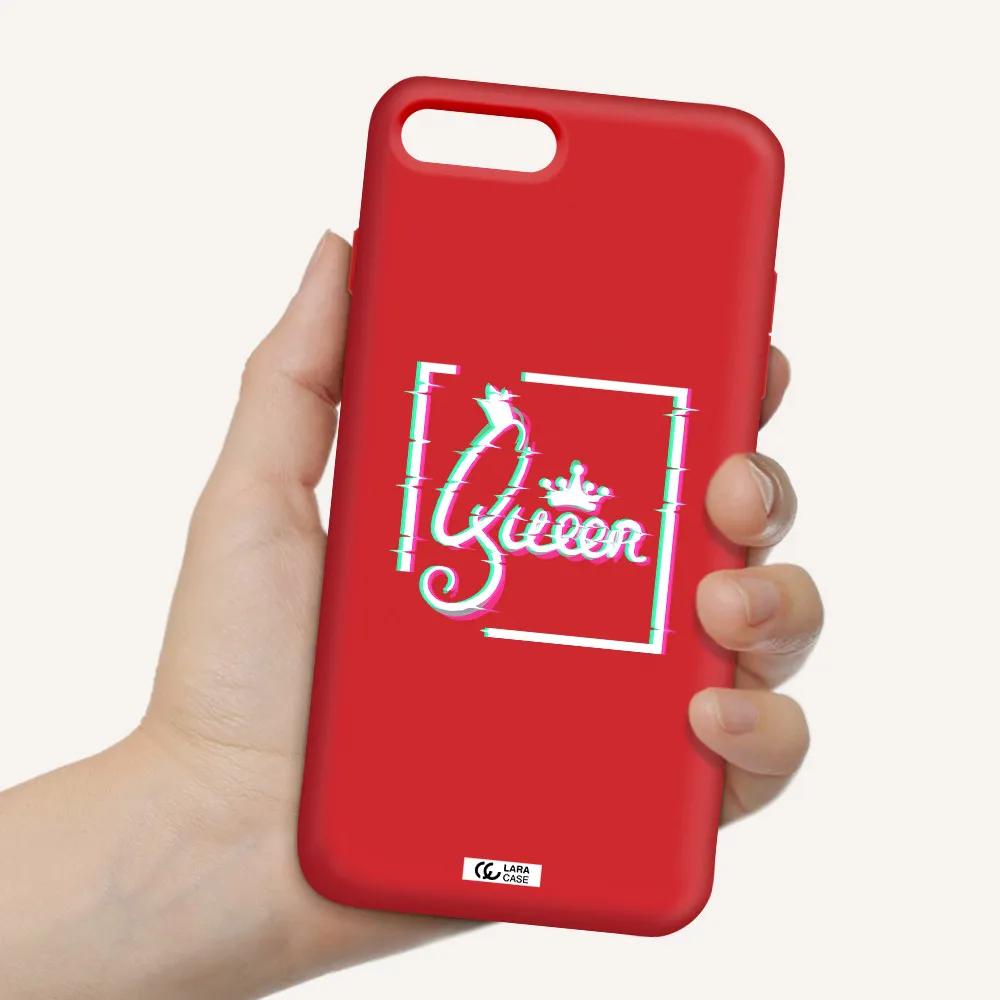 Queen Apple iPhone 8 plus Silicone Imperial Red Case