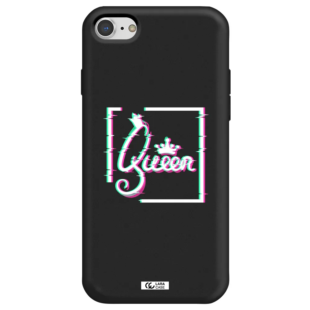 Queen Apple iPhone 8 Silicone black Case