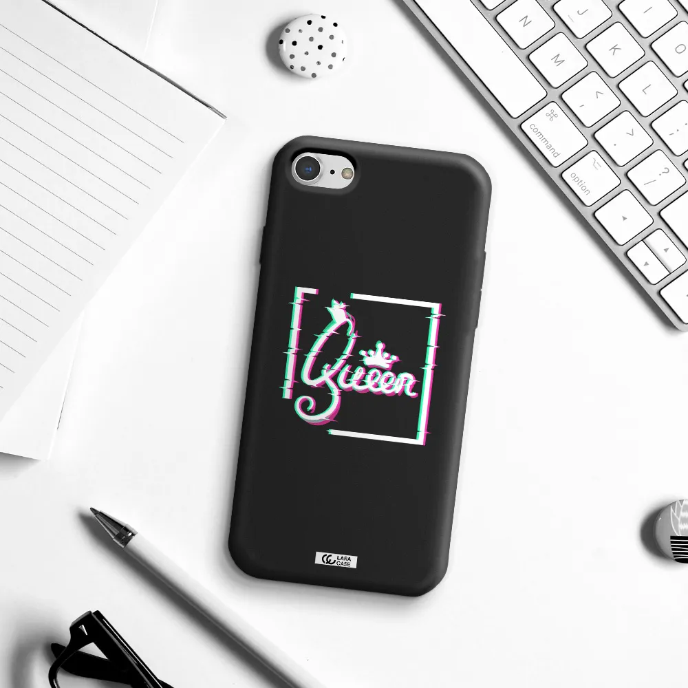 Queen Apple iPhone 8 Silicone black Case