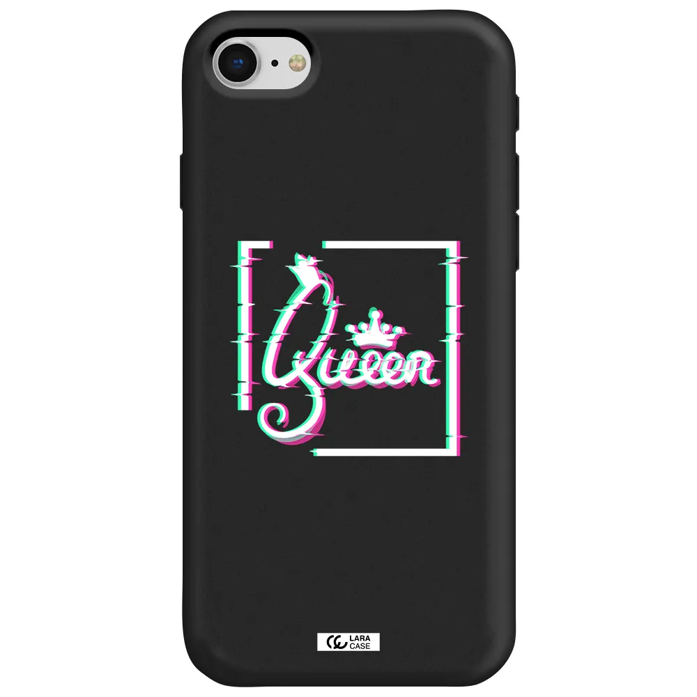 Queen Apple iPhone se 2020 Silicone black Case