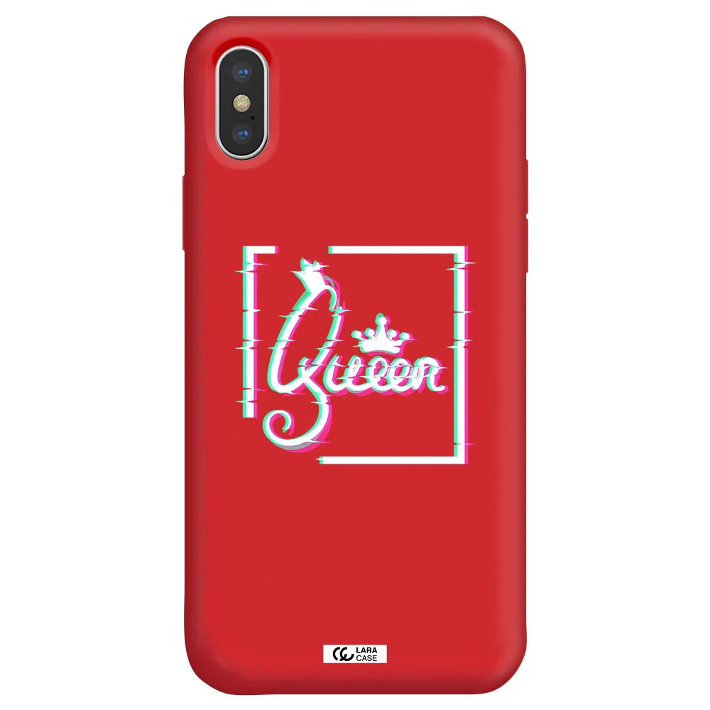 Queen Apple iPhone X Silicone Imperial Red Case