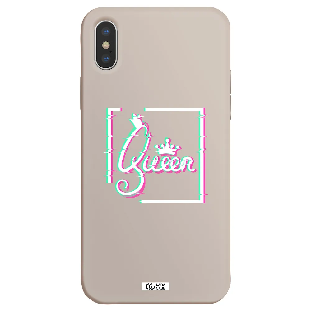 Queen Apple iPhone X Silicone Stone Case