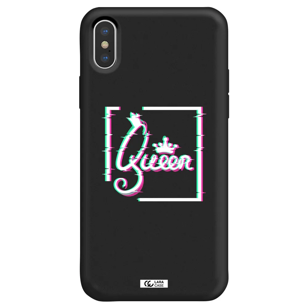 Queen Apple iPhone XS Silicone black Case