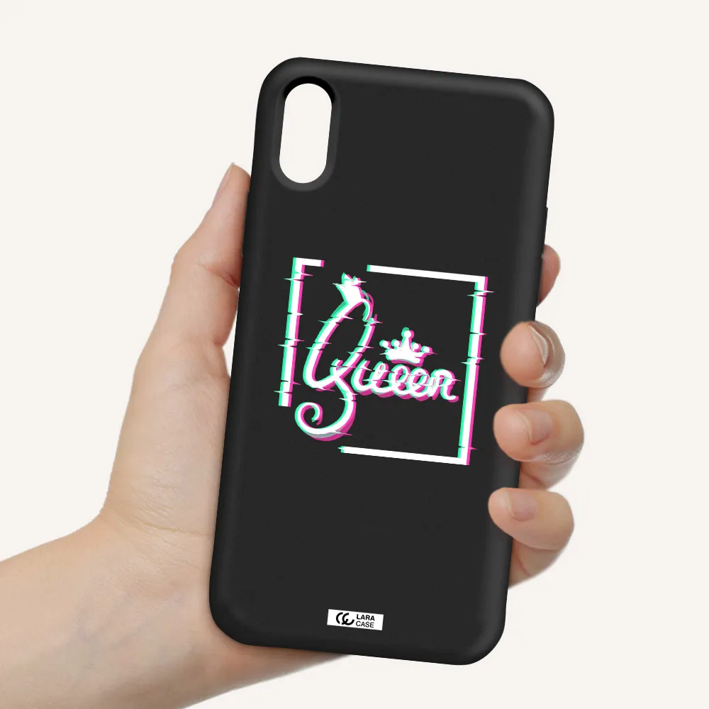Queen Apple iPhone XS Silicone black Case