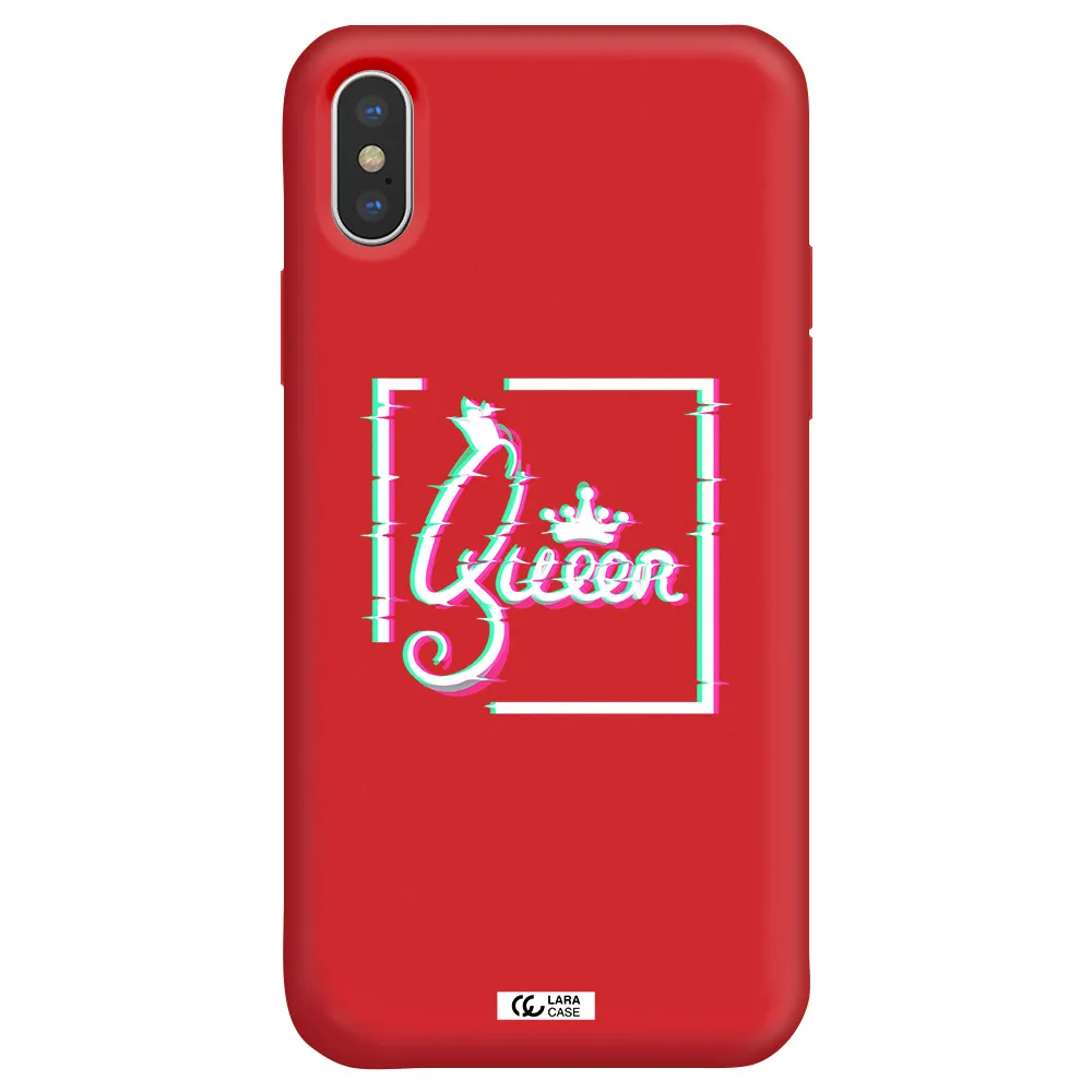 Queen Apple iPhone XS Silicone Imperial Red Case