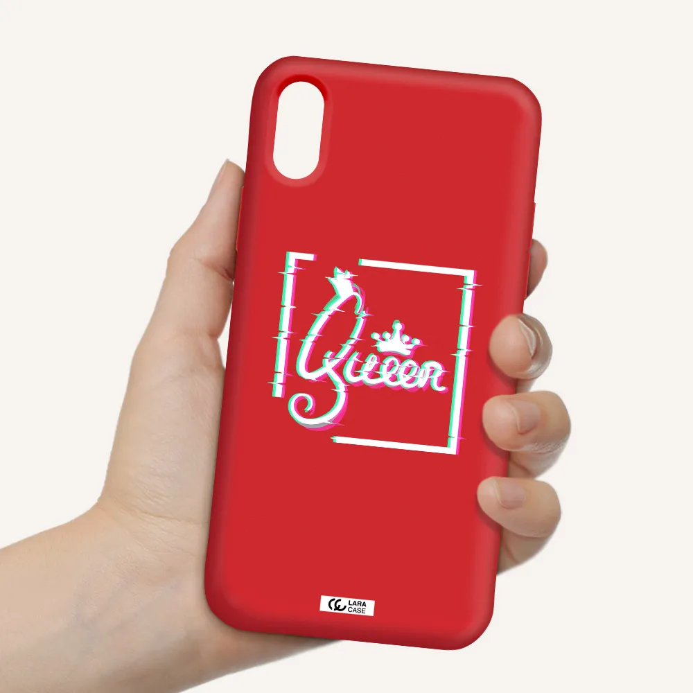 Queen Apple iPhone XS Silicone Imperial Red Case