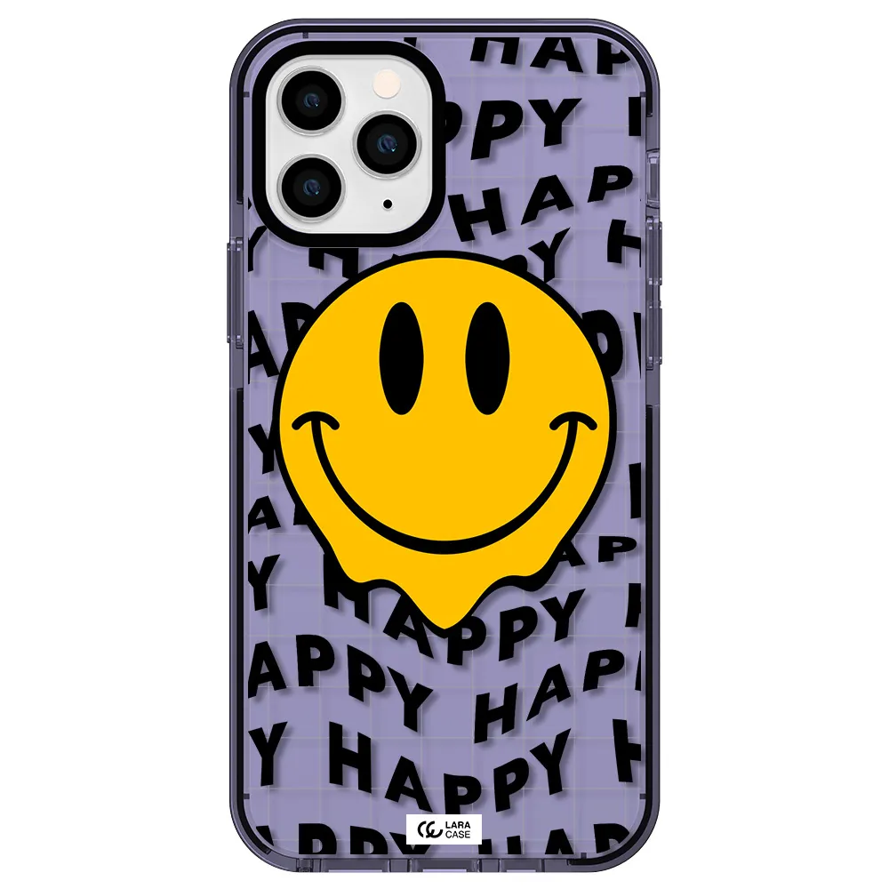Happy Emoji Apple iPhone 11 pro max impact Lilac Case