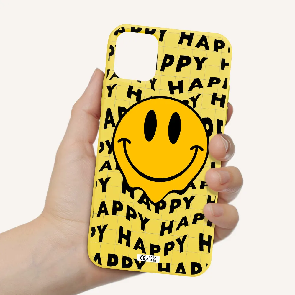 Happy Emoji Apple iPhone 11 Silicone canary yellow Case