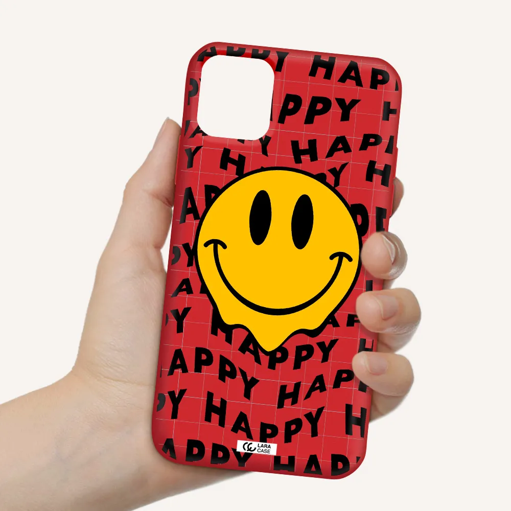 Happy Emoji Apple iPhone 11 Silicone Imperial Red Case