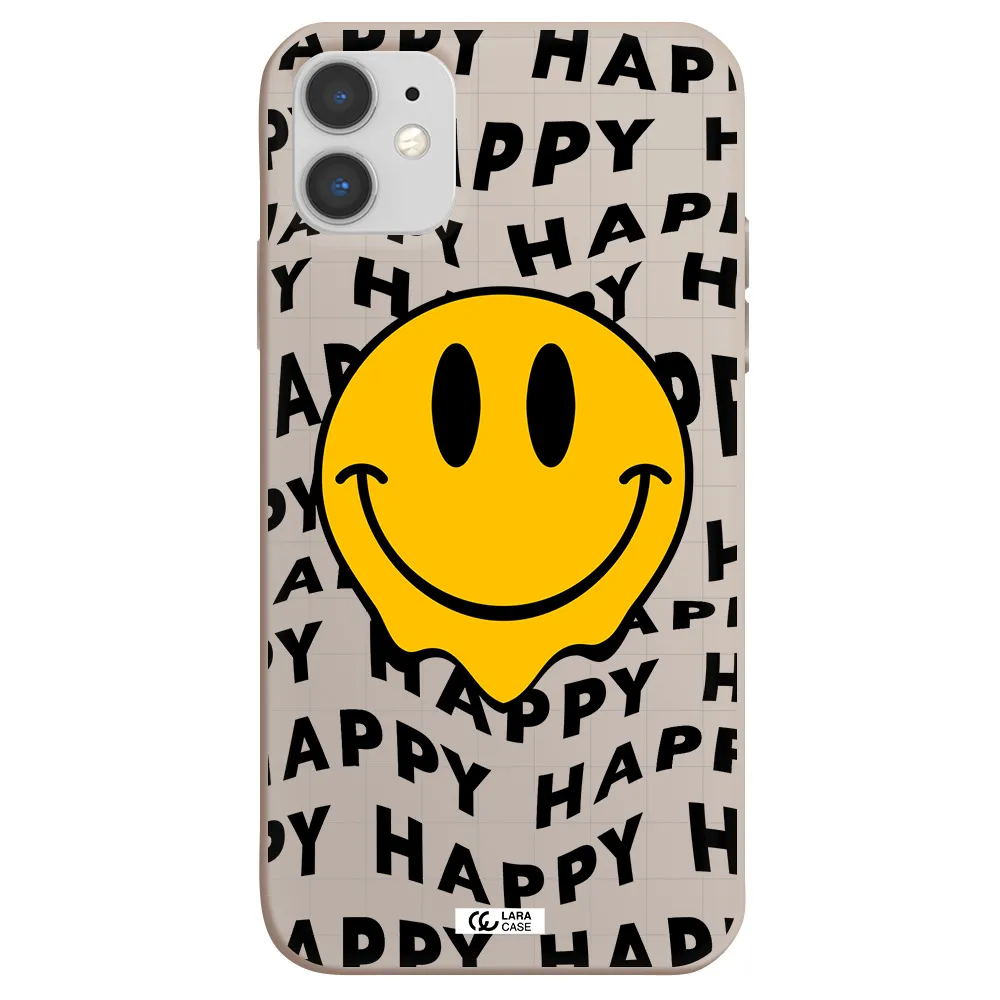 Happy Emoji Apple iPhone 11 Silicone Stone Case
