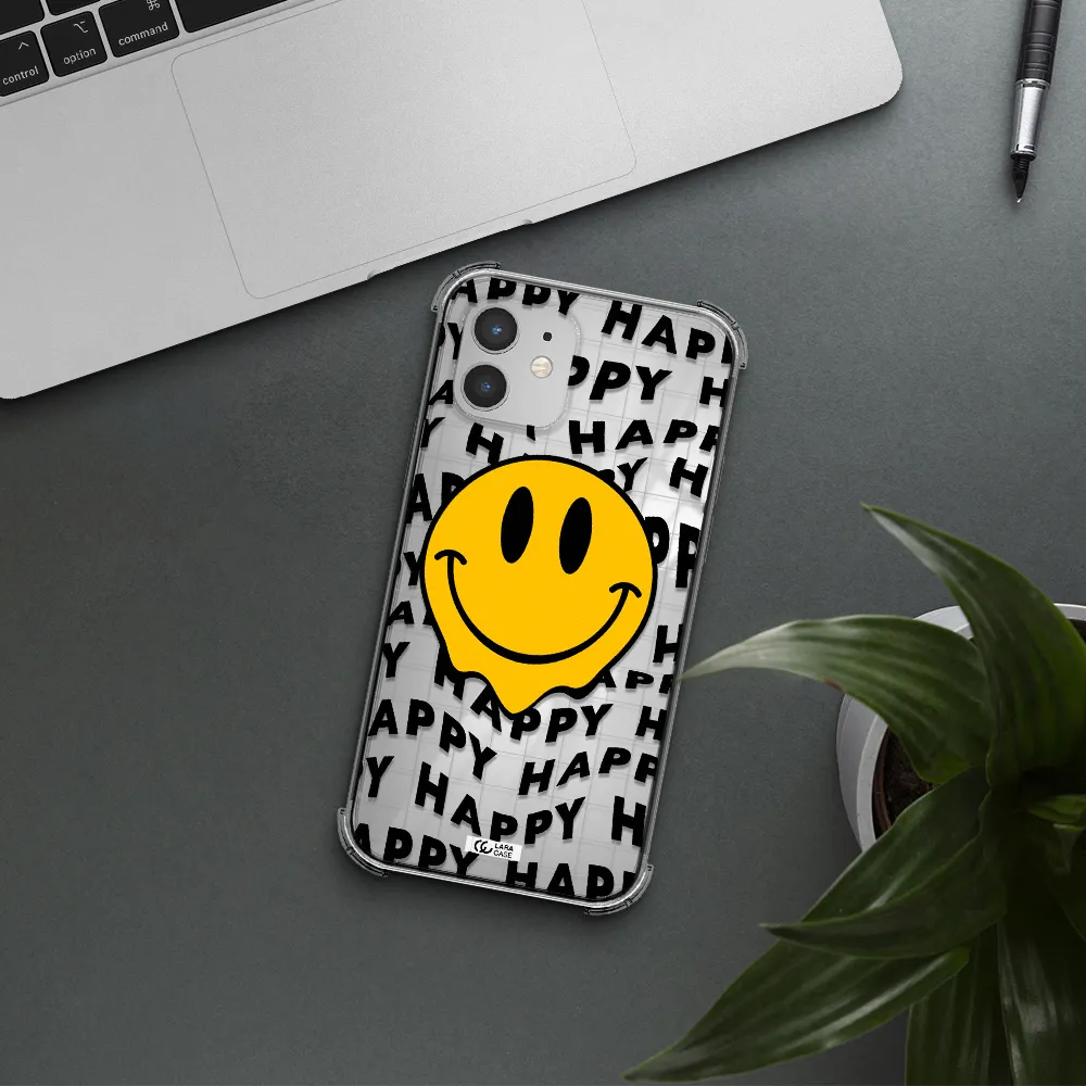 Happy Emoji Apple iPhone 12 Clear PC Case