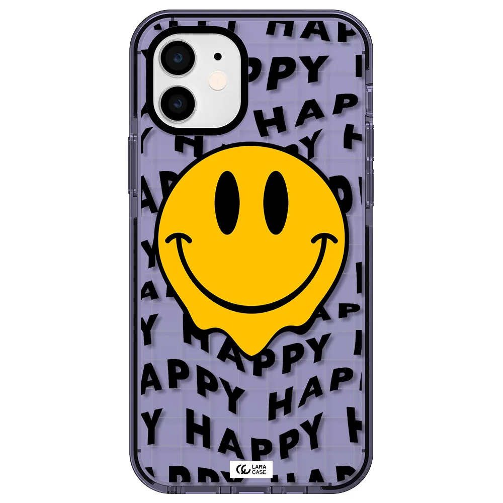 Happy Emoji Apple iPhone 12 impact Lilac Case