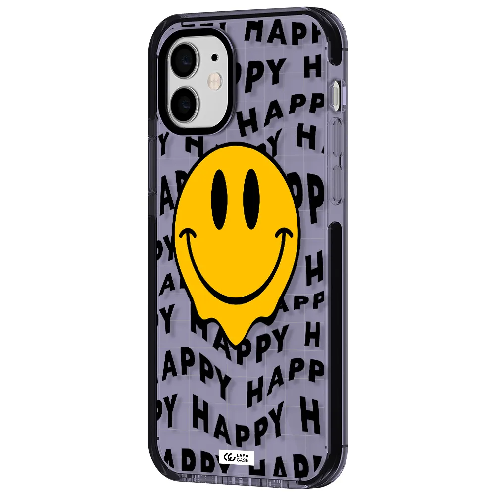 Happy Emoji Apple iPhone 12 impact Lilac Case