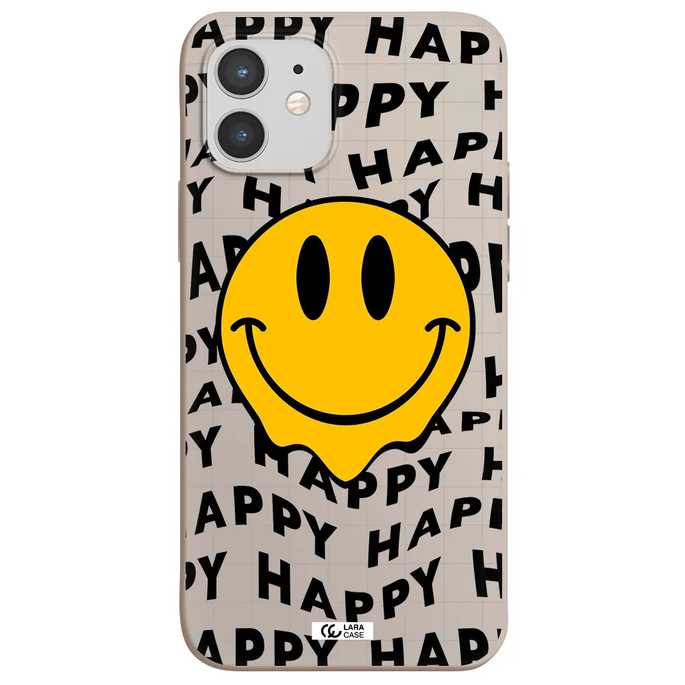 Happy Emoji Apple iPhone 12 mini Silicone Stone Case
