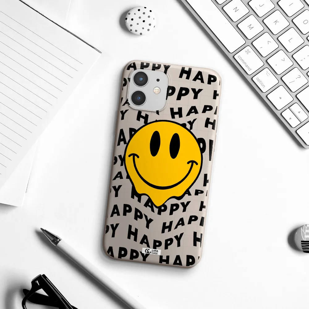 Happy Emoji Apple iPhone 12 mini Silicone Stone Case