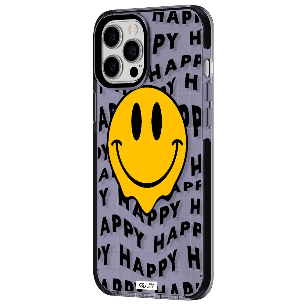 Happy Emoji Apple iPhone 12 pro max impact Lilac Case