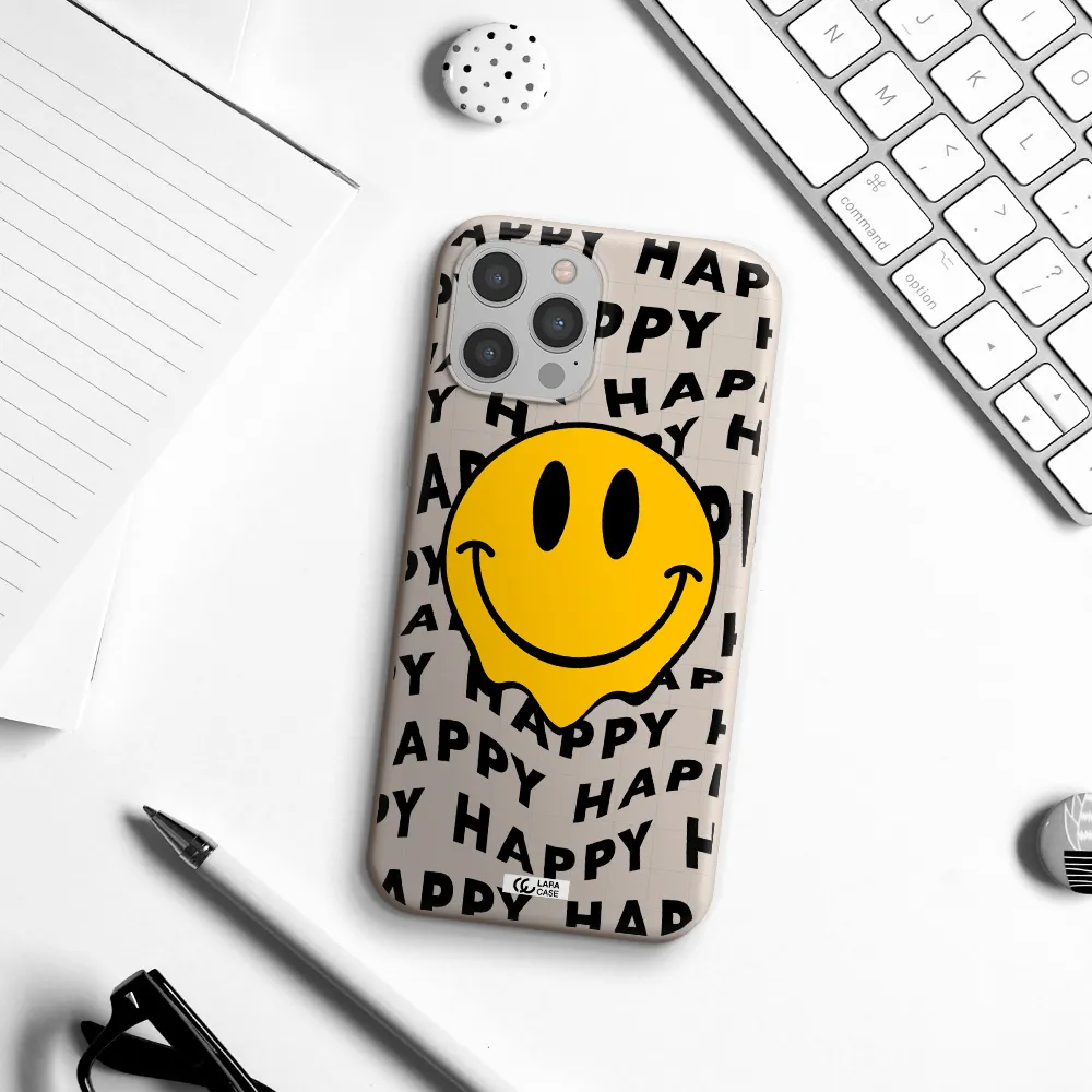 Happy Emoji Apple iPhone 12 pro max Silicone Stone Case