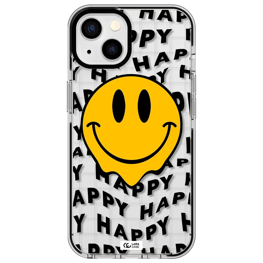 Happy Emoji Apple iPhone 13 impact black border Case