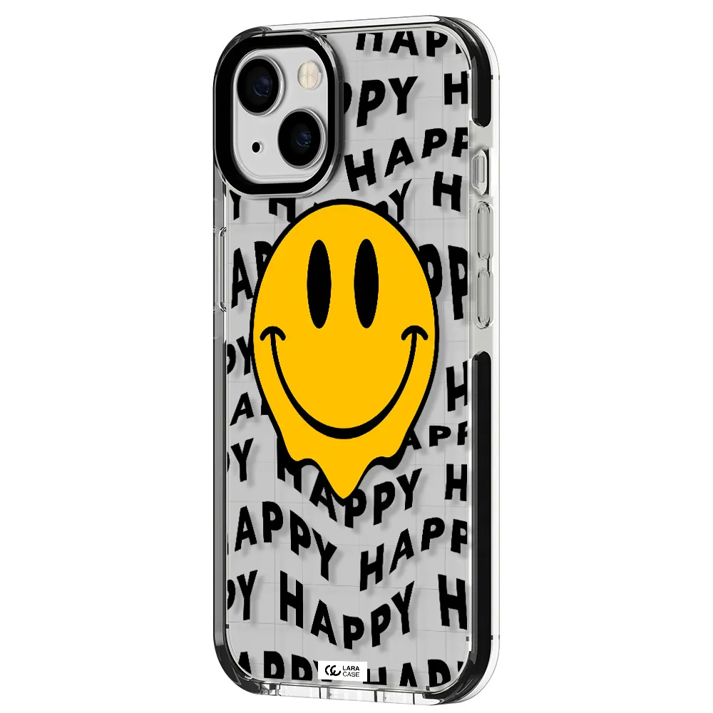 Happy Emoji Apple iPhone 13 impact black border Case