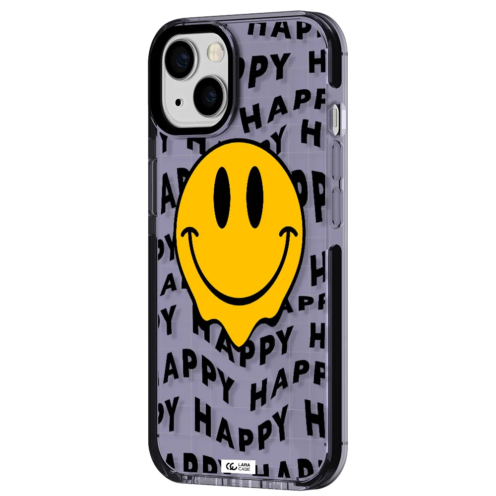 Happy Emoji Apple iPhone 13 impact Lilac Case