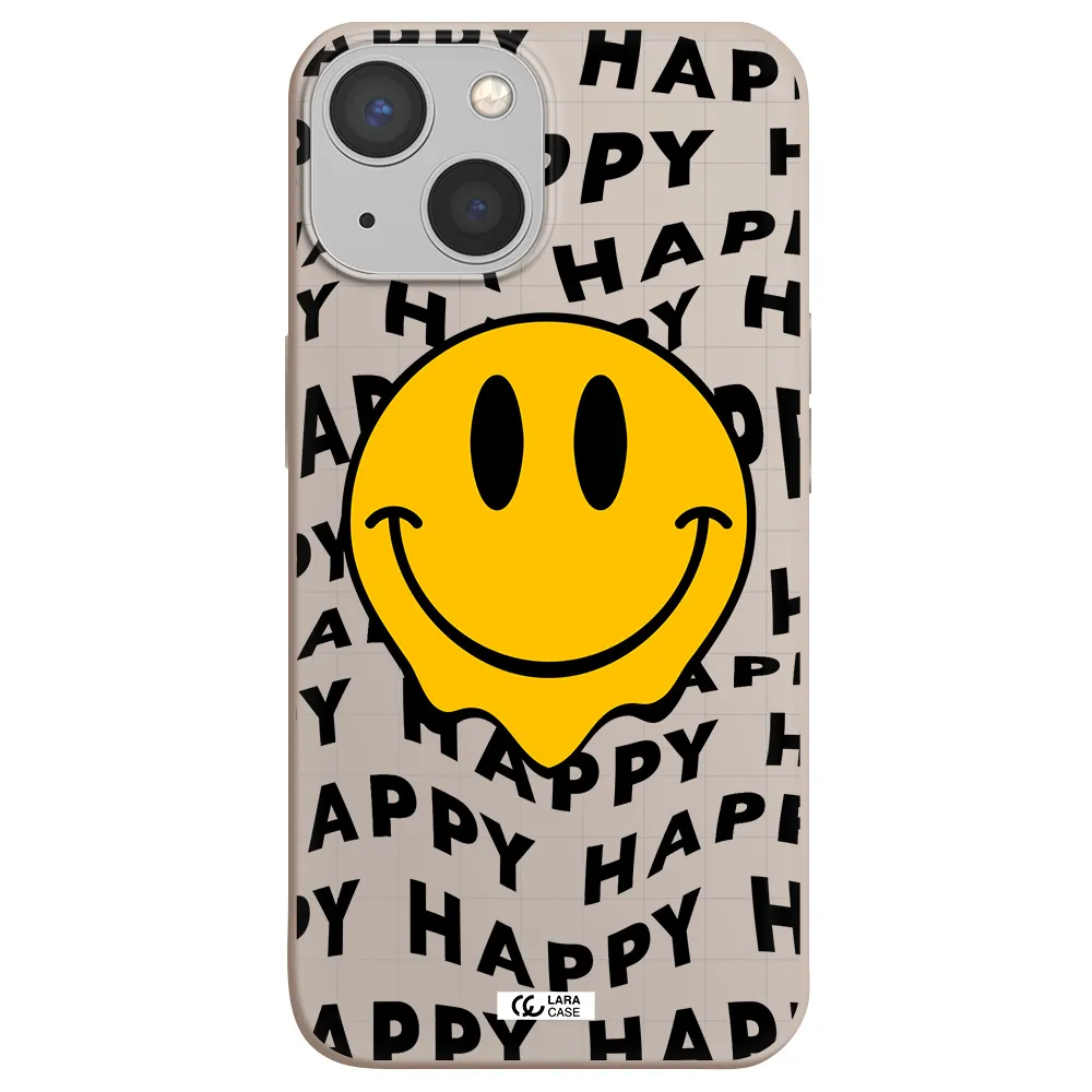 Happy Emoji Apple iPhone 13 mini Silicone Stone Case