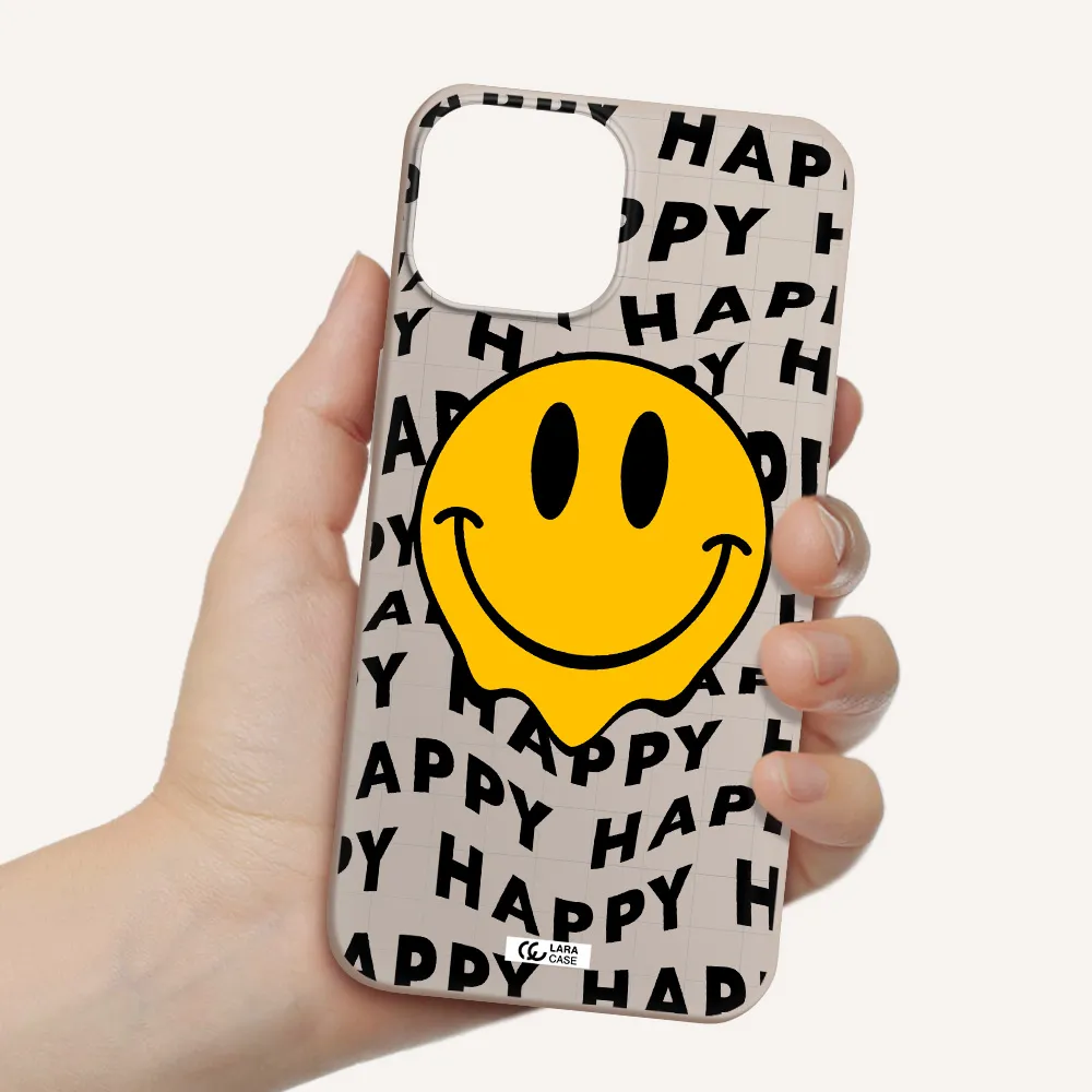 Happy Emoji Apple iPhone 13 mini Silicone Stone Case