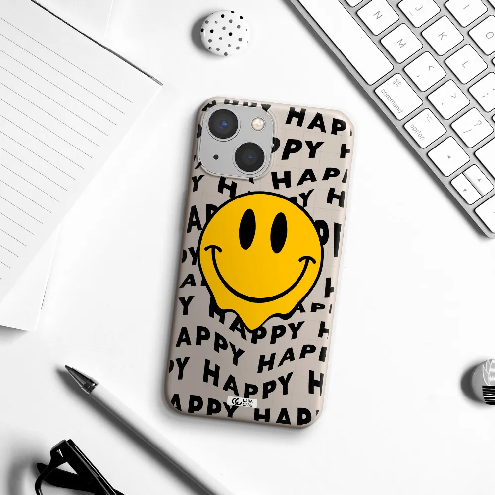 Happy Emoji Apple iPhone 13 mini Silicone Stone Case