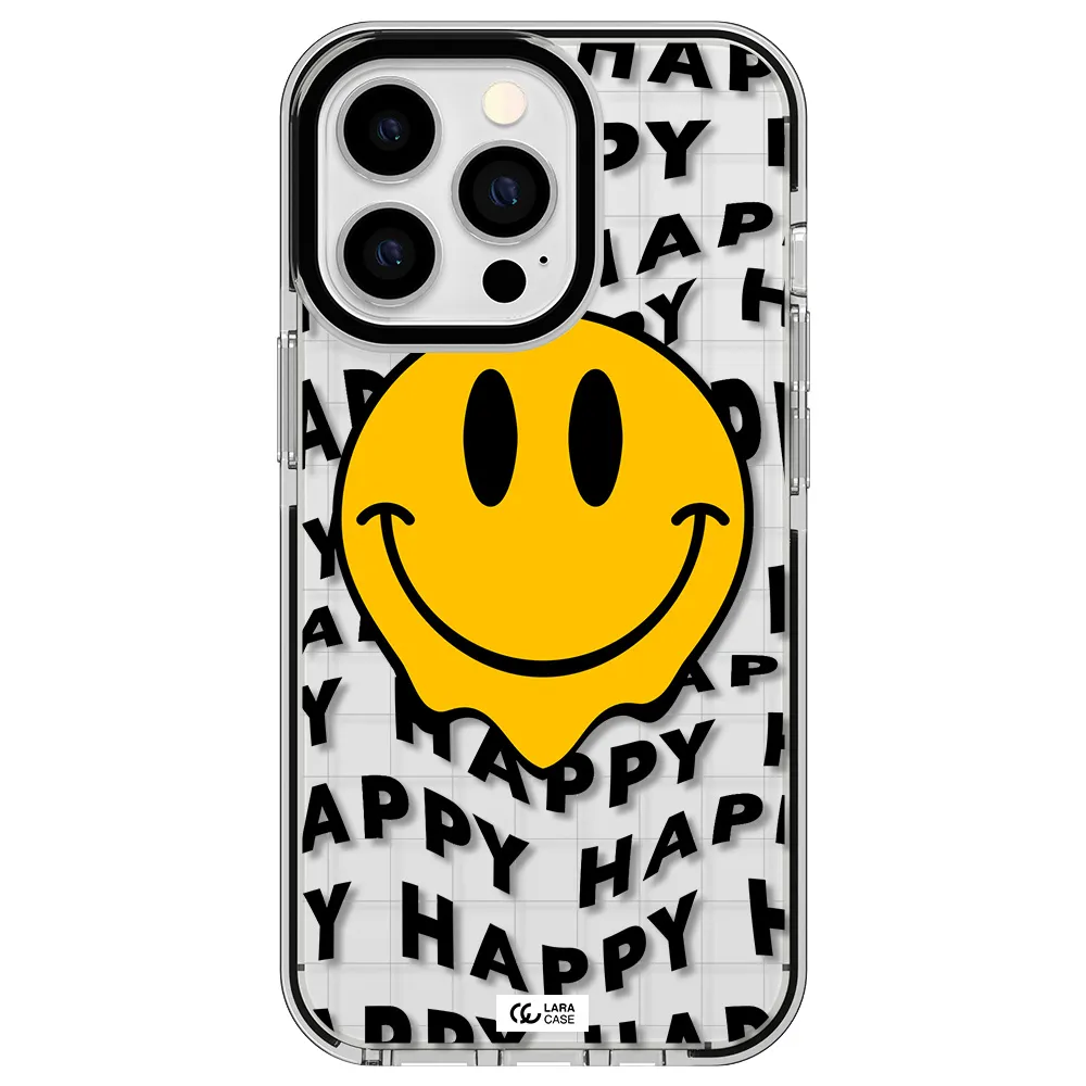 Happy Emoji Apple iPhone 13 Pro impact black border Case