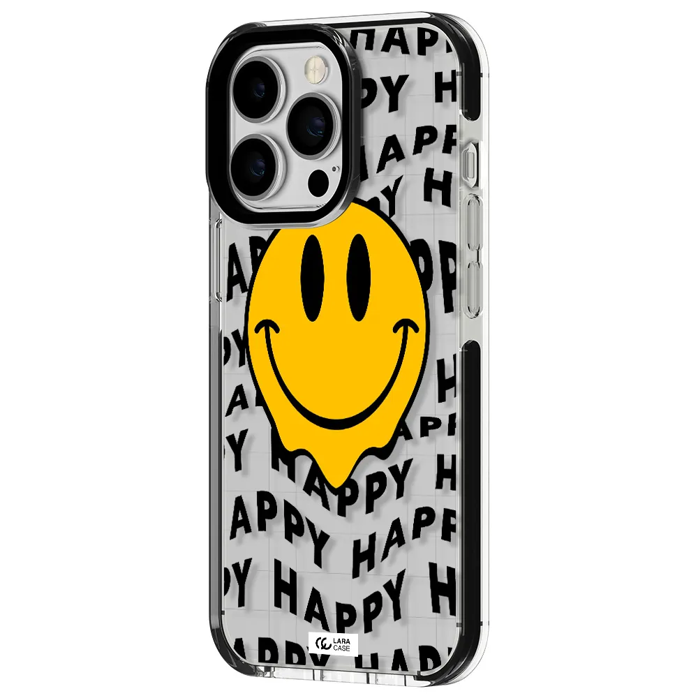 Happy Emoji Apple iPhone 13 Pro impact black border Case