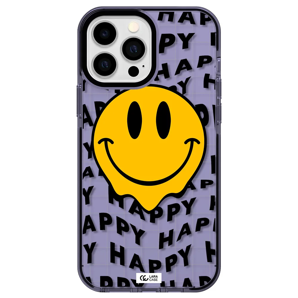 Happy Emoji Apple iPhone 13 Pro Max impact Lilac Case