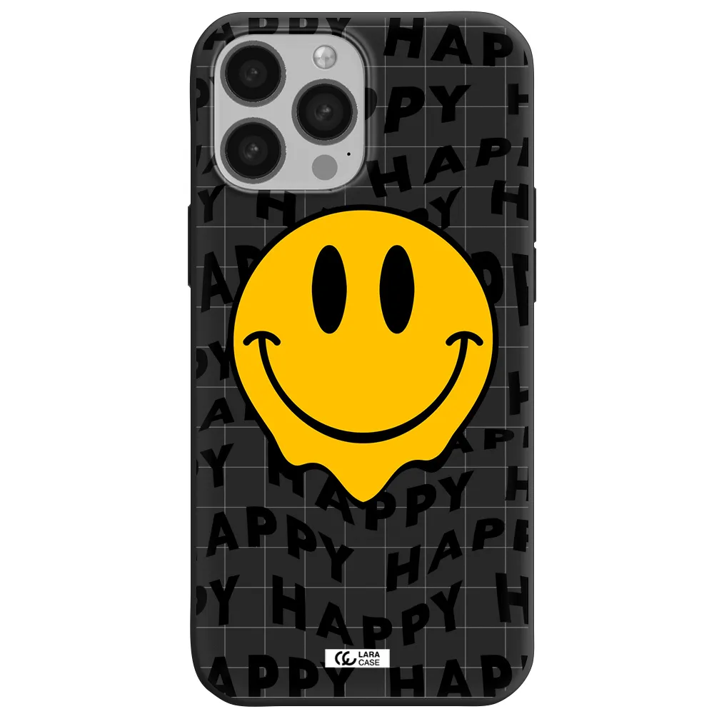 Happy Emoji Apple iPhone 13 Pro Max Silicone black Case