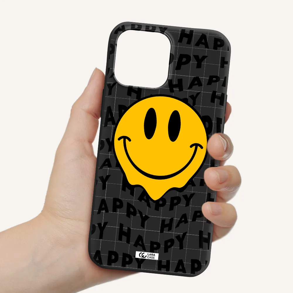 Happy Emoji Apple iPhone 13 Pro Max Silicone black Case