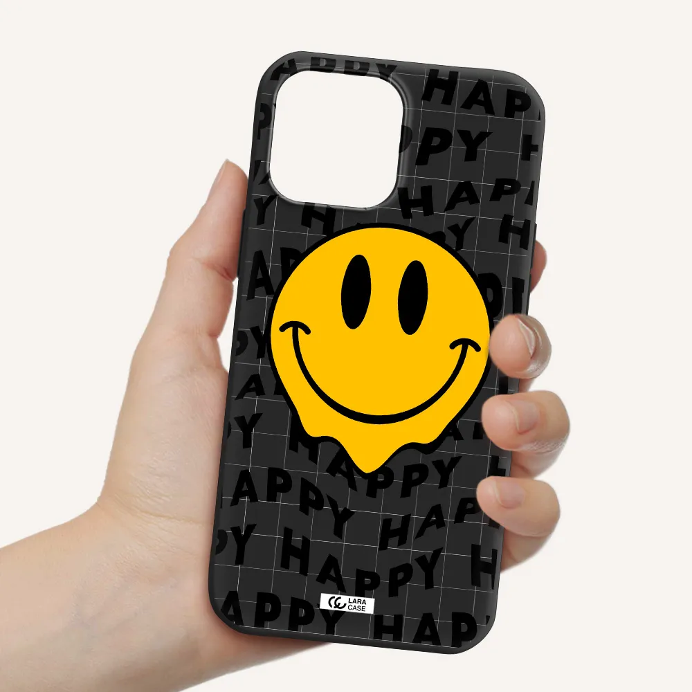 Happy Emoji Apple iPhone 13 Pro Silicone black Case