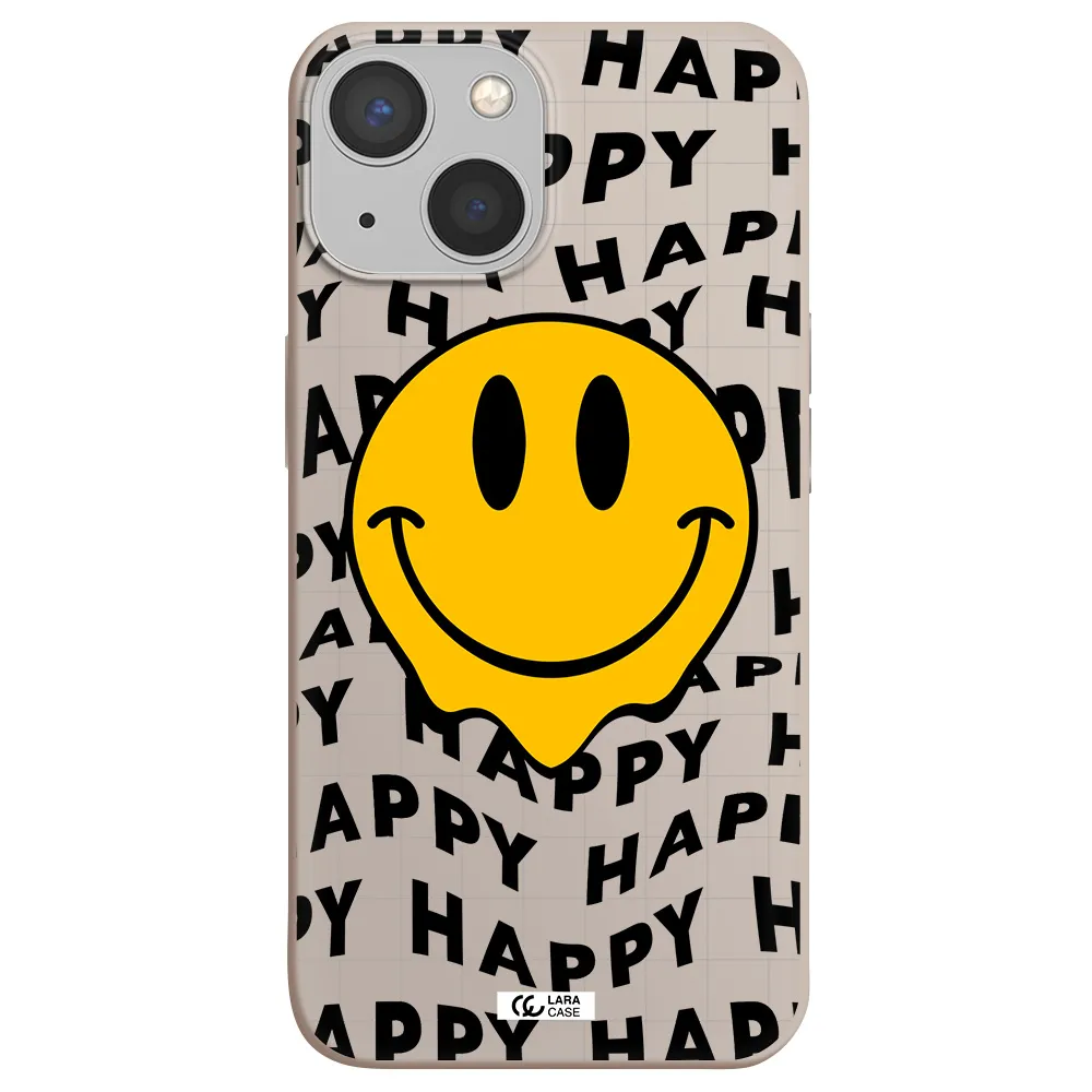 Happy Emoji Apple iPhone 13 Silicone Stone Case