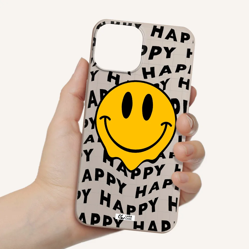 Happy Emoji Apple iPhone 13 Silicone Stone Case