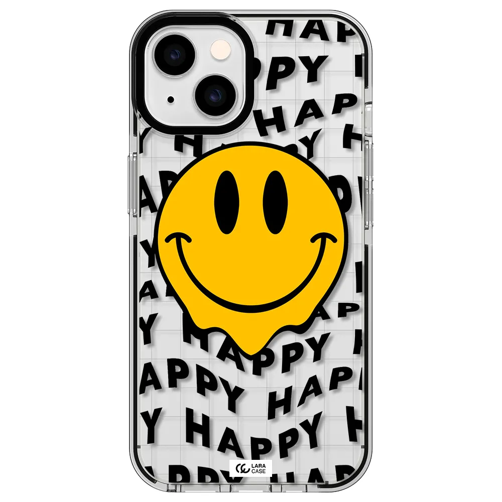 Happy Emoji Apple iPhone 14 impact black border Case