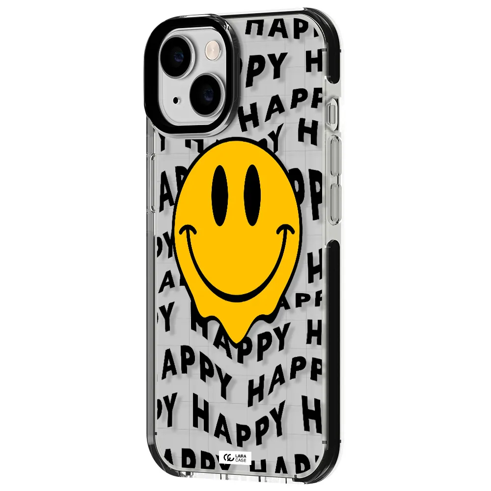 Happy Emoji Apple iPhone 14 impact black border Case