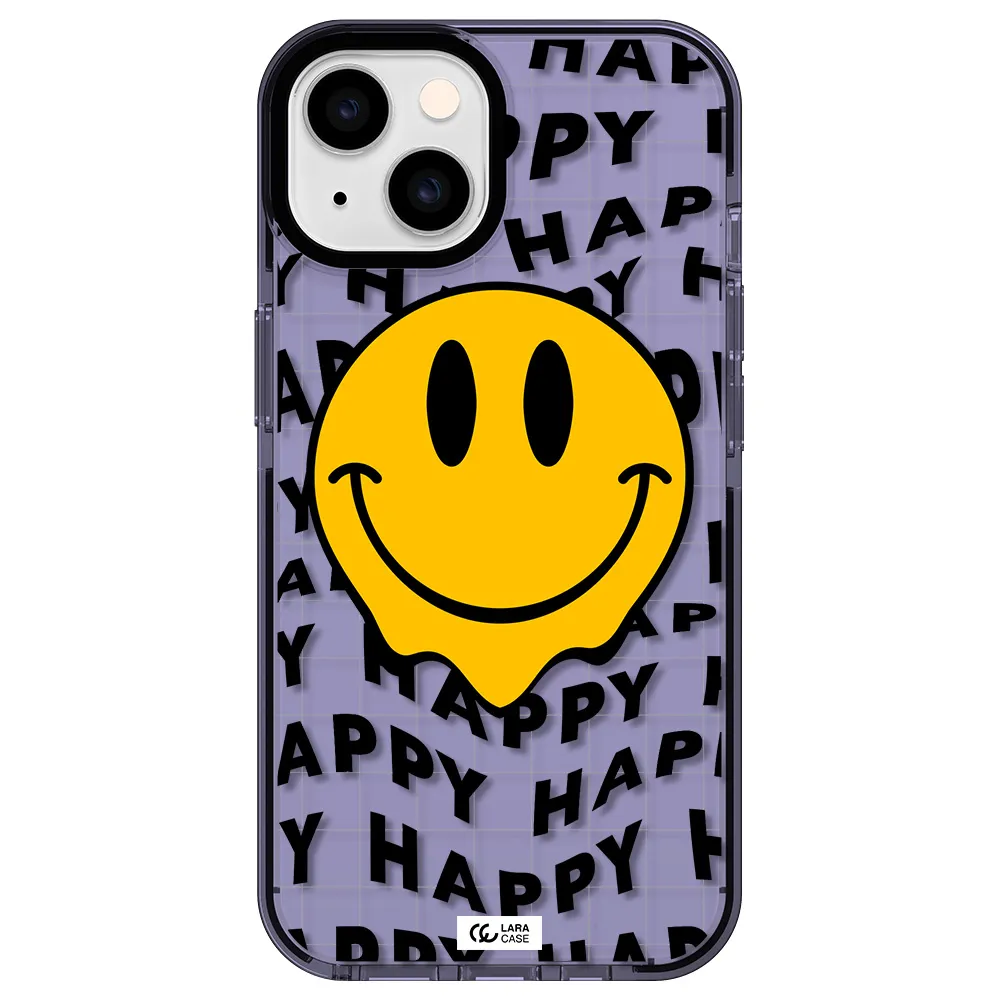 Happy Emoji Apple iPhone 14 impact Lilac Case