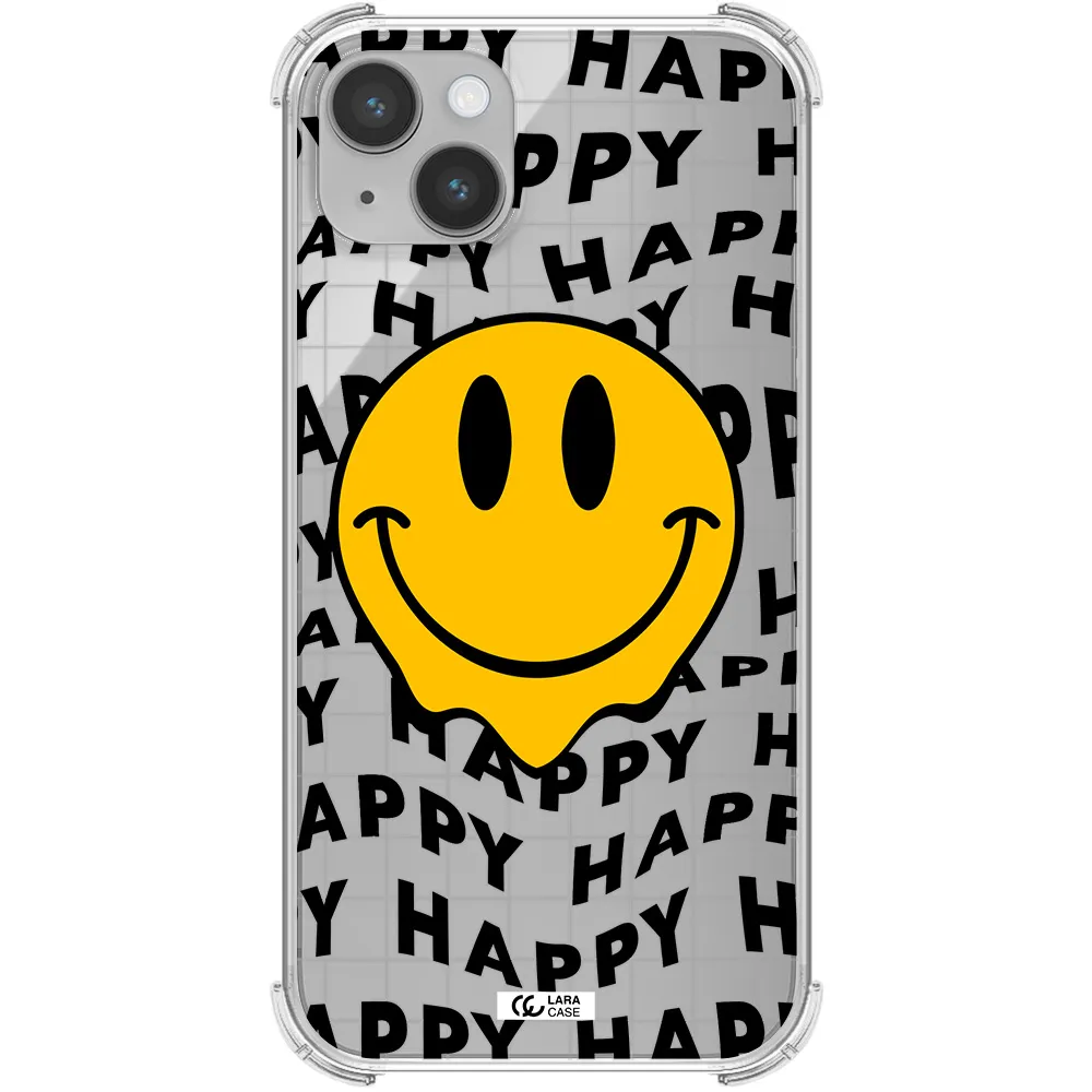 Happy Emoji Apple iPhone 14 plus Clear PC Case