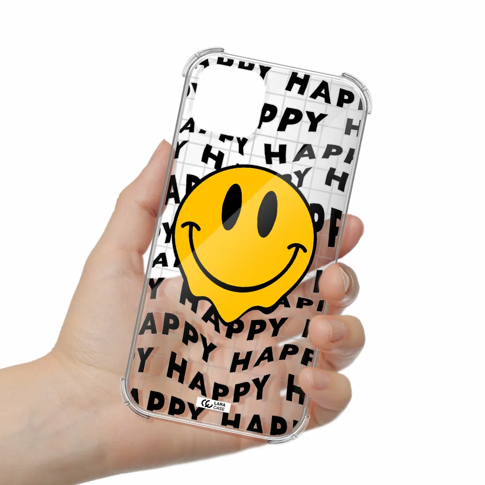 Happy Emoji Apple iPhone 14 plus Clear PC Case