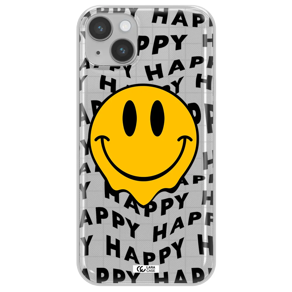 Happy Emoji Apple iPhone 14 plus Clear TPU Case