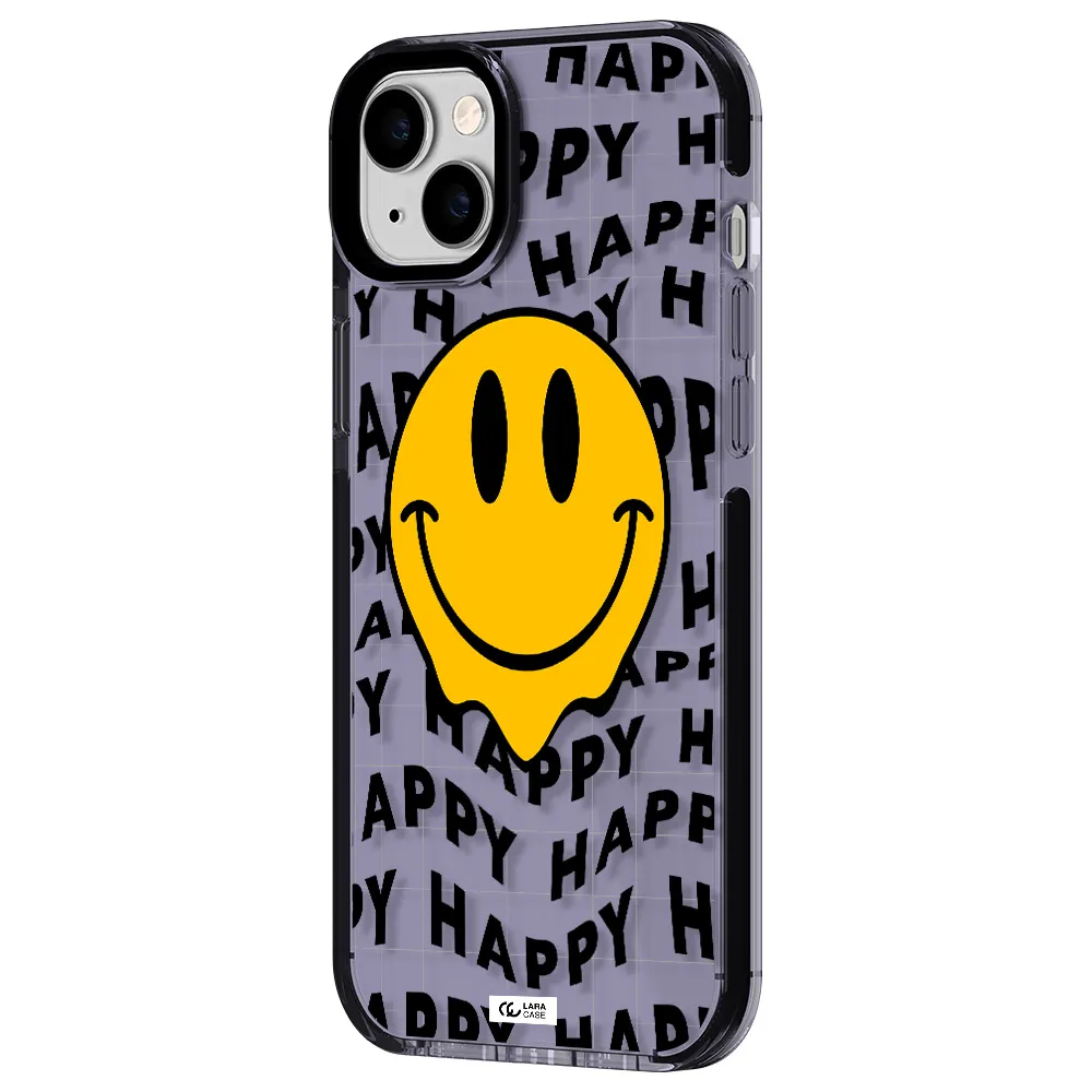 Happy Emoji Apple iPhone 14 plus impact Lilac Case