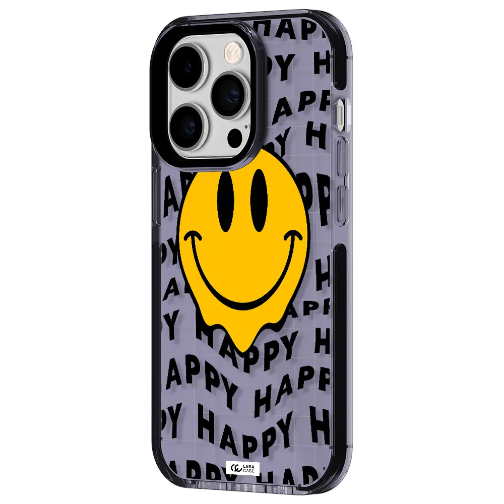 Happy Emoji Apple iPhone 14 pro impact Lilac Case