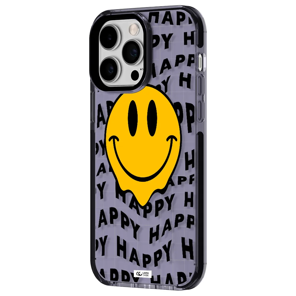 Happy Emoji Apple iPhone 14 pro max impact Lilac Case
